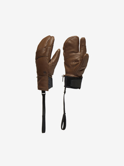 Leather 3-finger Formfitting Gloves