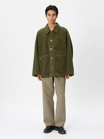 Model: Height 186cm / 6'1" | Wearing: BROWNISH GREEN / 4