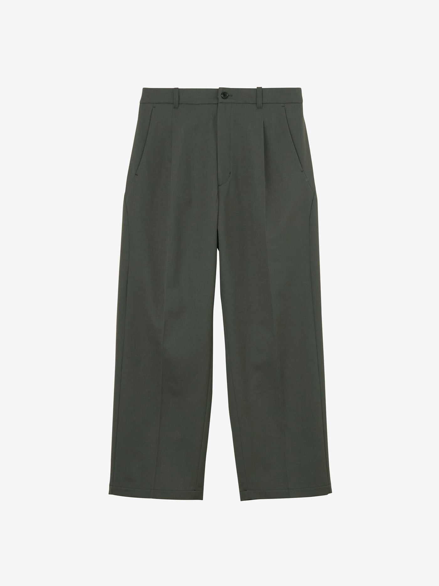 One Tuck Straight Wool Pants
