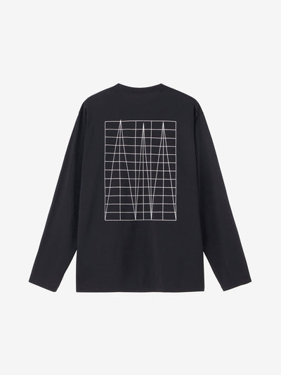 Peak-motif Print L/S T-shirt